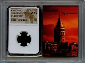 Constantinian, AD 330-340 ROMAN AE3/4 (BI Nummus) NGC AU55 Story Vault
