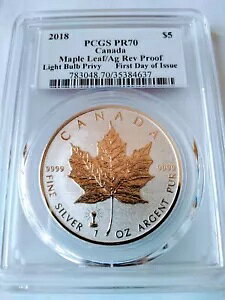 2018 �J�i�_ $5 ���[�v�� ���[�t/AG Rev �v���[�t PCGS PR70 FDOI �d�� Privy S �u�����g