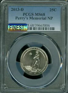 2013 D PERRY'S PEACE QUARTER PCGS MS68 PQ MAC FINEST & MAC SPOTLESS *