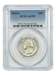 1932-S 25C PCGS AU55 - ���V���g�� �N�H�[�^�[ - ��v���t