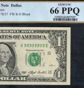 1993 �N $1 �A�M������s���� PCGS 66PPQ �X�[�p�[ ���[�_�[ �V���A���ԍ� 90999909