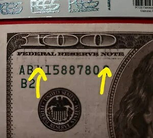 100 �h�� 1996 �N ���ʂɑ傫�ȃC���N���� �G���[ �A�M������s�� PCGS 35 PPQ