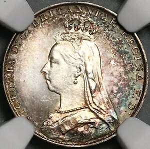 1889 NGC MS 66 �r�N�g���A �}�E���f�B 4 �y���X �O���[�g �u���e�� �R�C�� (22080902C)