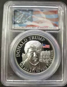 2020 �J�����[�� �v���[�t �V���o�[ �h�i���h �g�����v PCGS PR70 �o���� �T�C������ 1�I���X �|�b�v 20 ���A