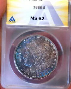 ���[�K�� �V���o�[ �h�� 1886 ANACS MS 62 �����X�^�[ �p�[�v�� �g�i�[ Wow �R�C��