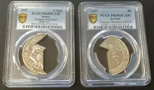 1997 �L���o�X �T���A 5 �^�� $5 TEMPORA MUTANTUR �V���o�[ 2 �p�[�g �R�C�� PCGS PR68DCAM