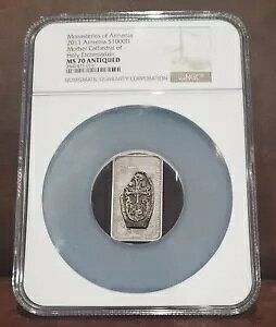 2011 NGC MS 70 �A�����j�A 1�I���X �V���o�[ $1000D �u���G�`�~�A�W���̕�Ȃ�吹���v
