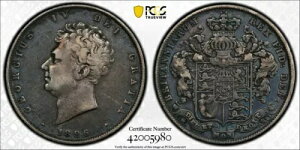 1826�N �C�M���X 1/2 �n�[�t�N���E�� S-3809 �W���[�W4�� PCGS VF30