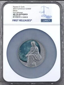 NGC MS70 FR 2022 �J�����[�� �f���Ɛ_�X ���̏��_ 2�I���X �V���o�[ �A���e�B�[�N �R�C��