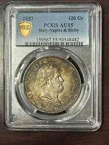 1857 C^A i| & V`A 120 Gr PCGS AU55
