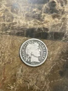 1895 (�t�B���f���t�B�A) Barber Dime AG ��ǍD�� 90% �V���o�[ ���W�\�ȃR�C��
