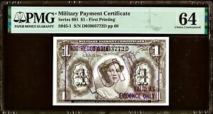 MPC �V���[�Y 691 $1.00 1 �h���R���x���ؖ��� PMG Choice 64