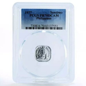 �t�B���s�� 1 �Z���e�B�� �}�N�^�� ���[���[ ���v���v PR70 PCGS �A���~�j�E�� �R�C�� 1977