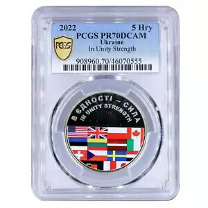 �E�N���C�i 5 �O���u�i ���ꋭ���̍��� PR70 PCGS CuNi �R�C�� 2022