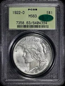 1922 s[X Vo[ 1 h PCGS MS 63 CAC Fς OGH