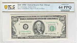 1950C $100 AM VJS FR# 2160-G MS-64 PPQ PCGS 
