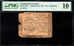 嗤ʉ Fr#CC-85CT 1778 N 9  26  $50 PMG 10 *Ui*