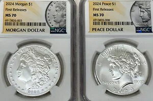 2024 $1 [Kƃs[X Vo[ _[ 2 Zbg NGC MS70