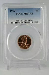 PR67RB 1962 PCGS �O���[�h �v���[�t �����J�[���L�O�Z���g �����ʃR�C�� ���b�h �u���E��