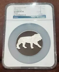 2021 NGC ���o�[�X PF 70 SOLOMONS 1oz �V���o�[ $2 �A�t���J�� ���C�I�� #654 / ���񃊃��[�X