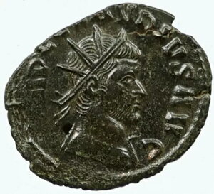 クラウディウス II ゴシック 268AD 古代古いローマのコイン ヌード ゼウス サンダー ボルト i116134