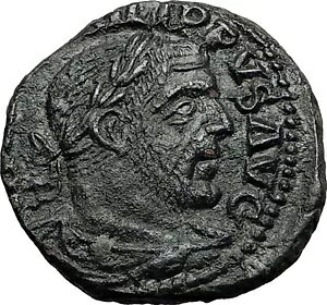 �t�B���b�v 1 ���A���u 246AD Viminacium BULL LION Legion Sestertius ���[�}�R�C�� i58386