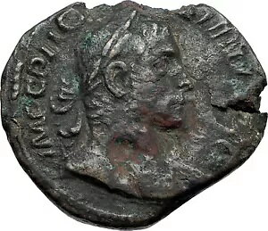 GALLIENUS �{���̌Ñ� 253AD ���[�} SESTERTIUS ���[�}�̃R�C�� CONCORDIA i77635