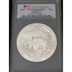 2011 �V���o�[ 5 �I���X ATB �O���C�V���[ NP �t�@�[�X�g �X�g���C�N PCGS MS69 DMPL