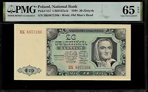 |[h 20 YeB` 1948 PMG 65 EPQ UNC sbN #137 V[Y `s