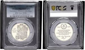 GDR 10 }[N 1989 A 40 N GDR PCGS PR67DCAM Pf 118373