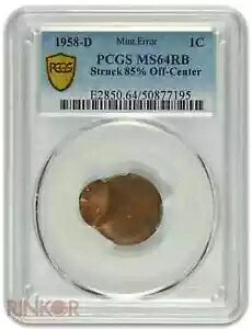 1958-D 1C �~���g �G���[������ 85% �I�t�Z���^�[ PCGS MS 64 RB