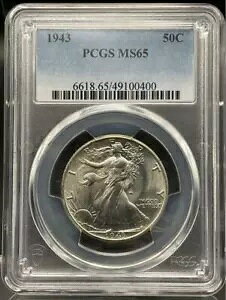 1943�N �A�����J �n�[�t�_���[ �A���e�B�[�N�R�C�� PCGS MS65