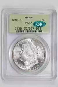 1881-S ���[�K�� �h�� PCGS MS65 CAC �����h��� PQ!