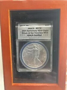 2011 (S) Amc Eagle Slvr $1 �R�C���A�ؖ��� MS 70 by ANACS 25 ���N