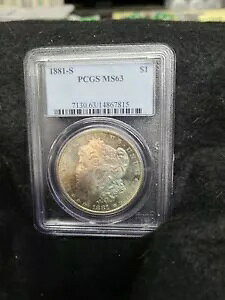 1881-S PCGS MS63 �����X�^�[ ���C���{�[ ?? �g�[�� ���[�K�� �V���o�[ �h��