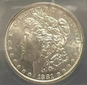 1881-S モーガン シルバー ドル ICG MS65 本物のコイン #F1789