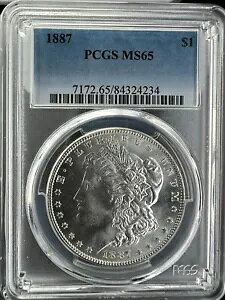 1887-P ���[�K�� �V���o�[ �_���[ PCGS MS65 - - �E�F�� �X�g���N �u���X�g �z���C�g �T�e�� �W�F��