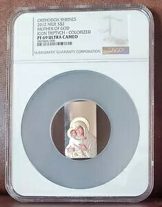 2012 NGC PF 69 �E���g�� �J���I �j�E�G 1oz �V���o�[ �uMOTHER OF GOD�v�����h�_��