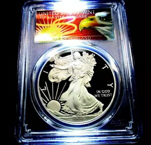 2020-W Am �V���o�[ �C�[�O�� PCGS PR70 DCam FDOI THOMAS CLEVELAND POP 39 EAGLE SUN