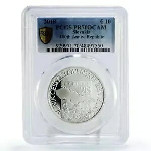 �X���o�L�A 10 ���[�� �`�F�R�X���o�L�A���a�� 100 ���N�L�O PR70 PCGS ��� 2018