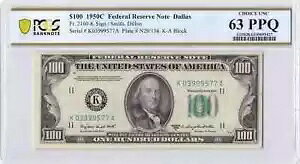 PCGS Choice UNC 63 PPQ V[Y 1950C $100 _XAMs  UNC