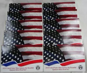 (10) 2010-S ATB �V���o�[ �N�H�[�^�[ �v���[�t �Z�b�g 50 �R�C�� �{�b�N�X & COA OGP �č������� 25C