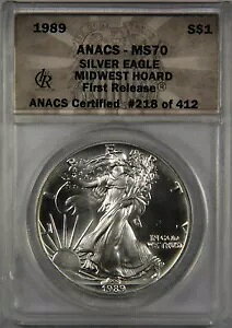 1989 Vo[ C[O h ANACS MS70 ɂ̏񃊃[X $1