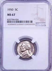 1950 P �W�F�t�@�[�\�� �j�b�P�� NGC MS67 �قڃt�� �X�e�b�v �s��� PQ �R�C�� #G512A