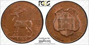 1796 �C�M���X DH-2b �E�B���g�V���[ DEVIZES �R���h�� �g�[�N�� �n�[�t�y�j�[ PCGS MS 64 RB