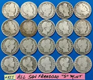 Barber �V���o�[ �n�[�t�_���[ �R�C�� 20 �����b�g ~ALL SAN FRANCISCO S MINT #BS1