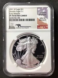 2021-W �V���o�[ �C�[�O�� �w�����f�B�b�N �C�[�O�� T-1 ER NGC PF70 �E���g�� �J���I �����J���e�B �݌ɂ���