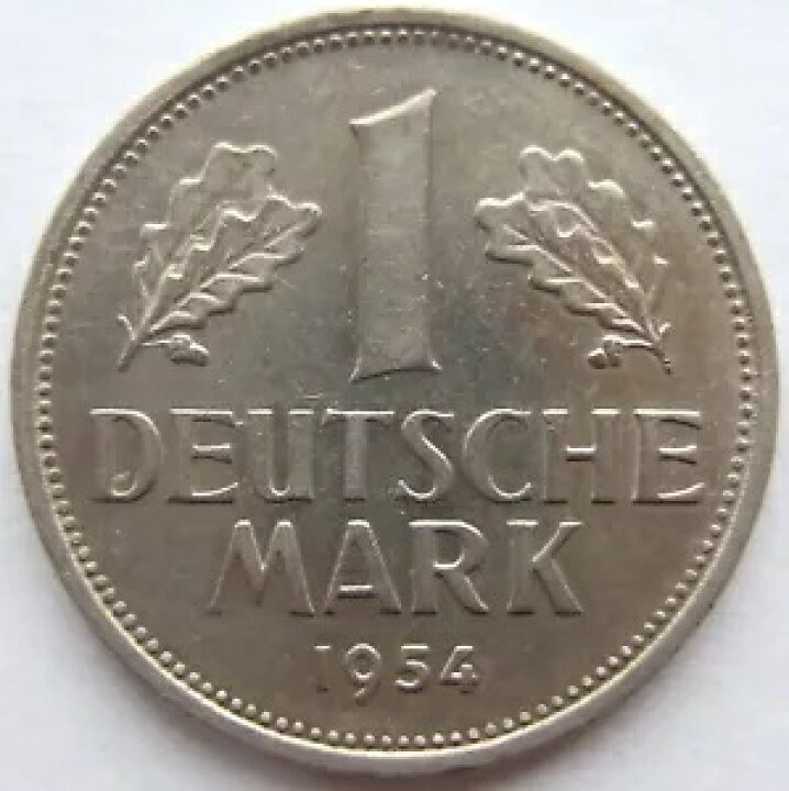 楽天市場】コイン BRD 1 ドイツマルク 1954 G 極美品 : WORLD RESOURCE 
