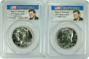 2014-D/P PCGS SP67 ケネディ ハーフダラー FIRST STRIKE ANA CHICAGO