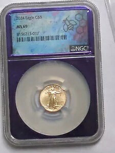 2024 $5 �S�[���h �C�[�O�� NGC MS69 1/10 �I���X �J�X�^�� traderbea �z���_�[ �R�[�h 666